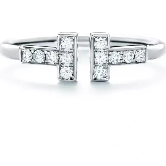 Tiffany & Co. Diamond wire ring. White gold - Picture 2 of 3